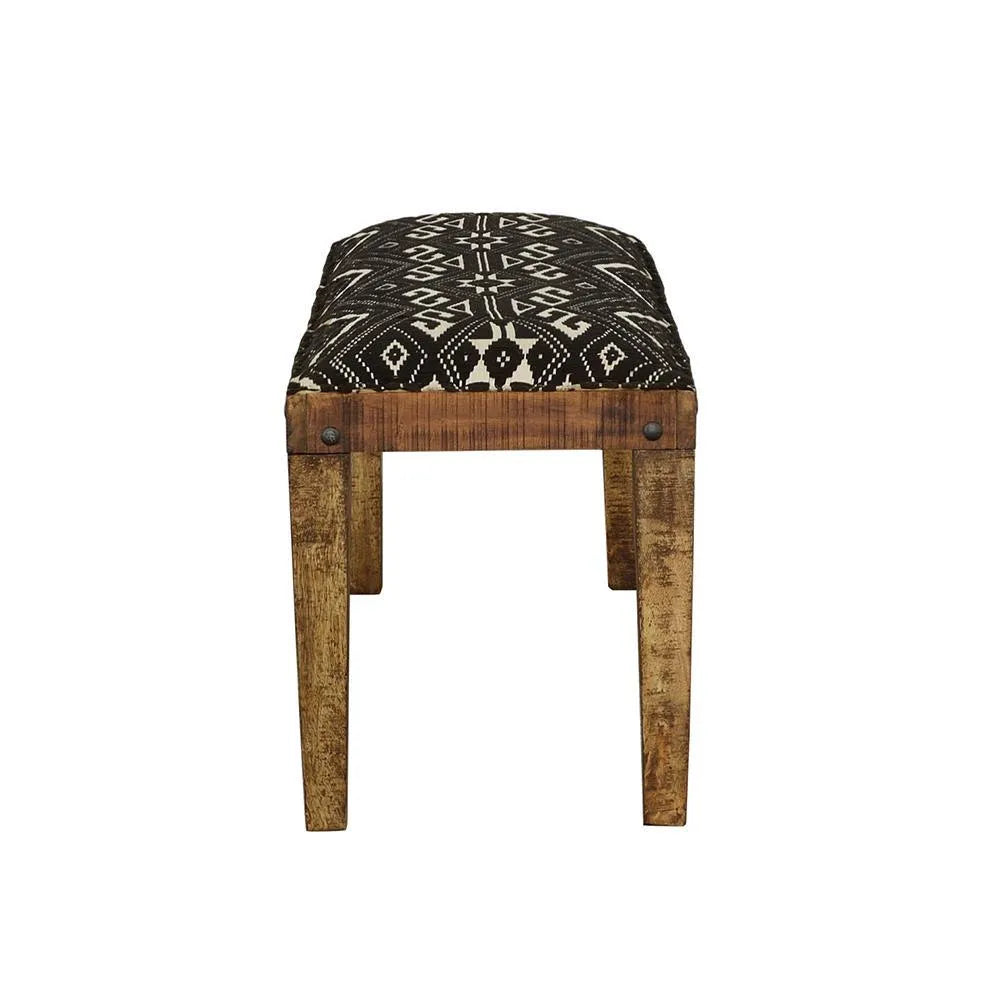 Lamont Natural/Navy Rectangular Upholstered Bench by Coaster at Eve Furniture