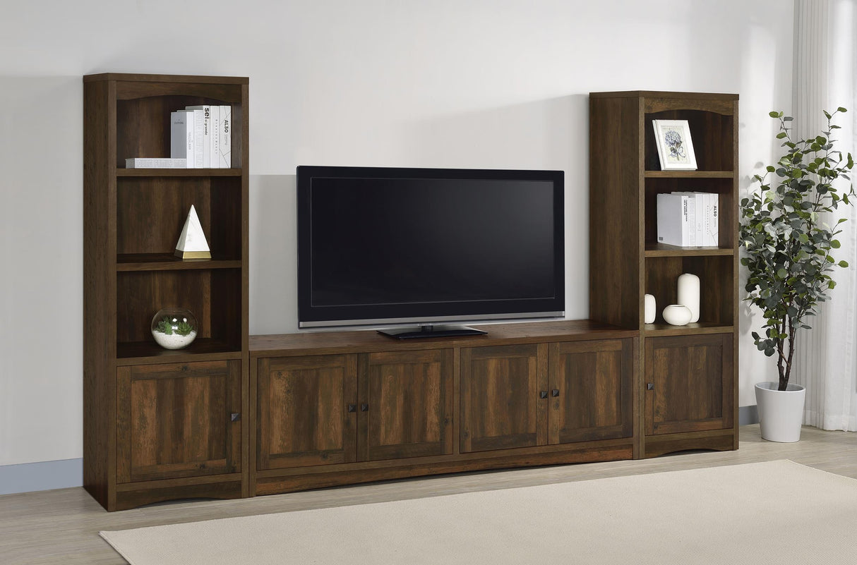 Laughlin Dark Pine 3-Piece Entertainment Center TV Stand by Coaster at Eve Furniture
