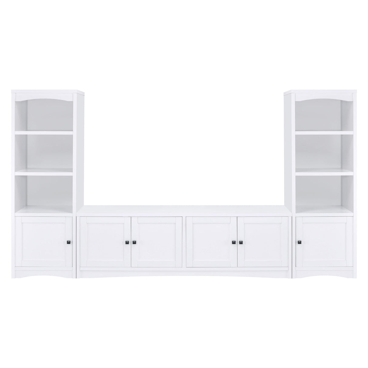 Laughlin White 3-shelf Engineered Wood Media Tower by Coaster at Eve Furniture