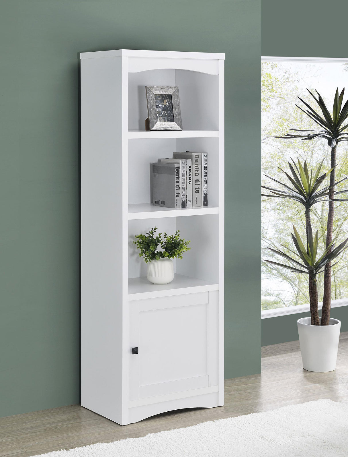Laughlin White 3-shelf Engineered Wood Media Tower by Coaster at Eve Furniture
