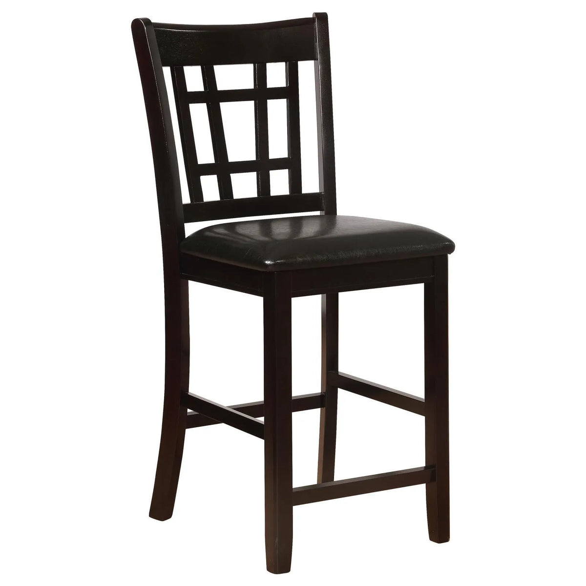 Lavon Black/Espresso Upholstered Counter Height Stools, Set of 2 by Coaster at Eve Furniture