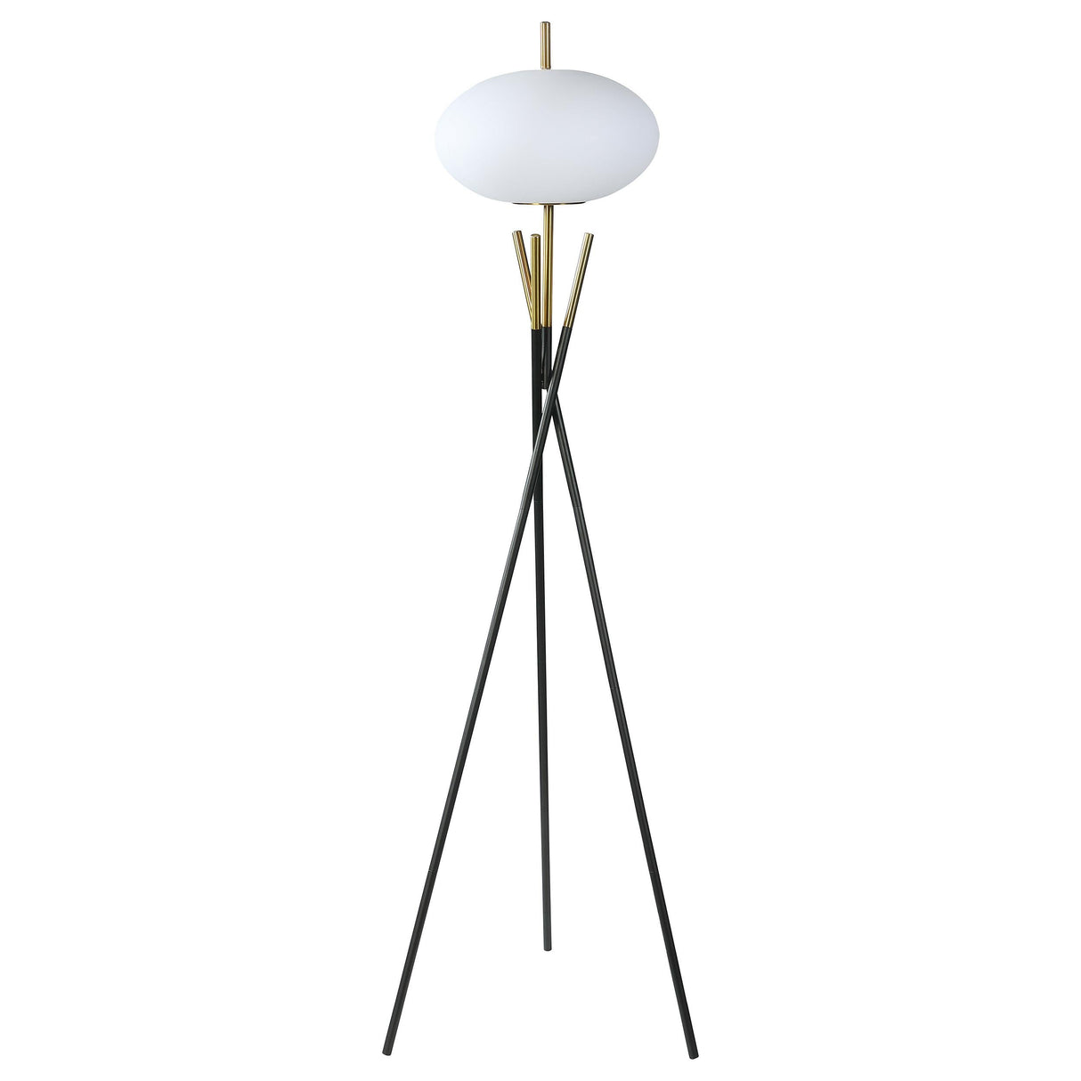 Layton White Orb Shade Tripod Floor Lamp by Coaster at Eve Furniture