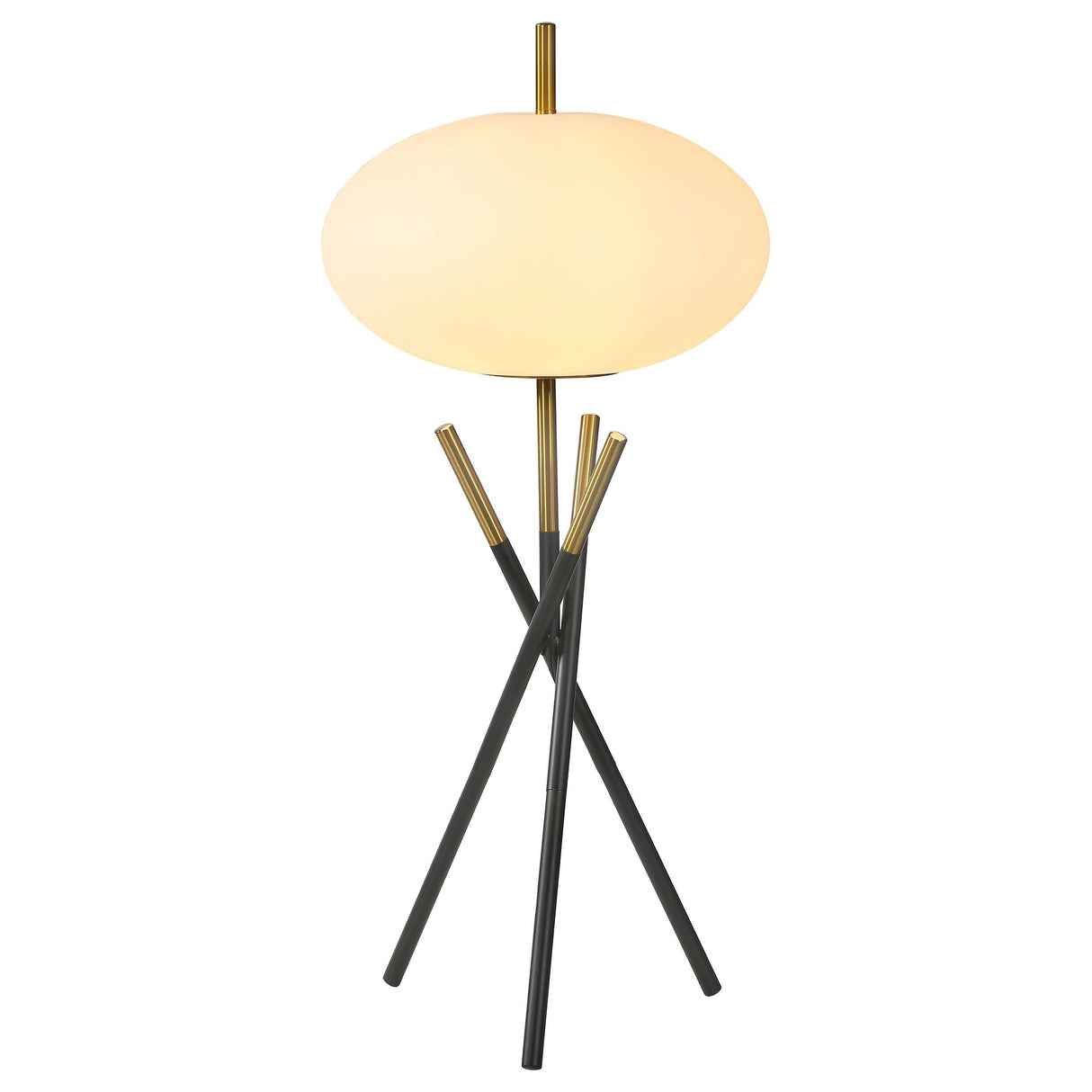 Layton White Orb Shade Tripod Table Lamp by Coaster at Eve Furniture