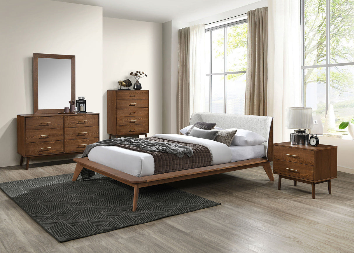 Lenzburg Walnut/Beige Full Bed by Furniture of America at Eve Furniture