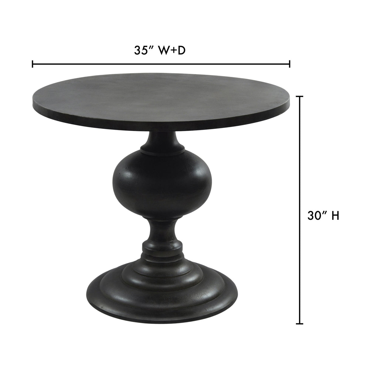 Lexie Black Dining Table by Moe's Home at Eve Furniture