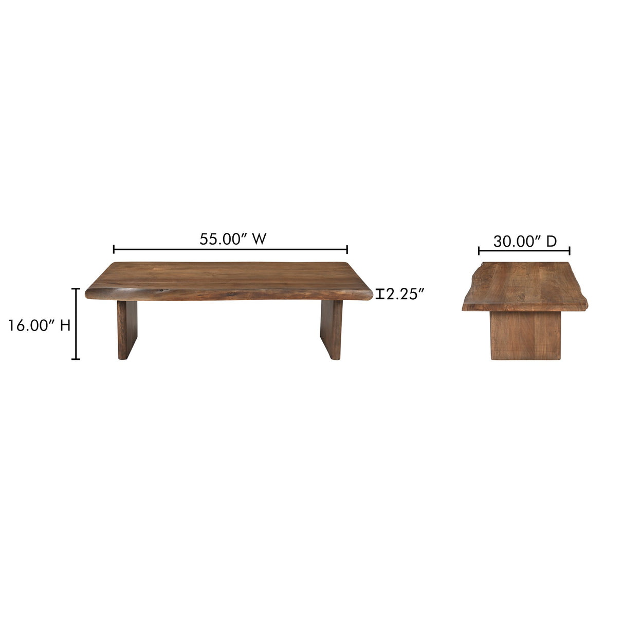 Lila Brown Coffee Table by Moe's Home at Eve Furniture
