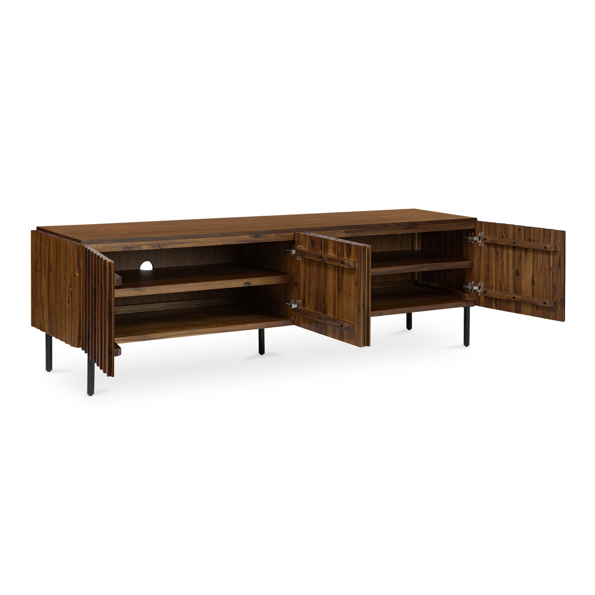 Lincoln Brown Media Cabinet by Moe's Home at Eve Furniture
