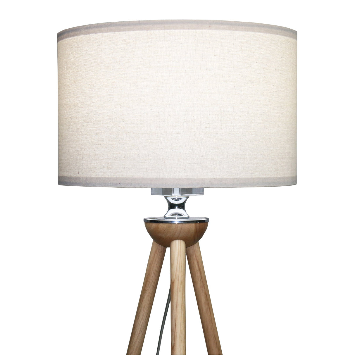 Lirios Three Legged Wooden Strip Floor Lamp - Natural by Ashcroft Imports at Eve Furniture
