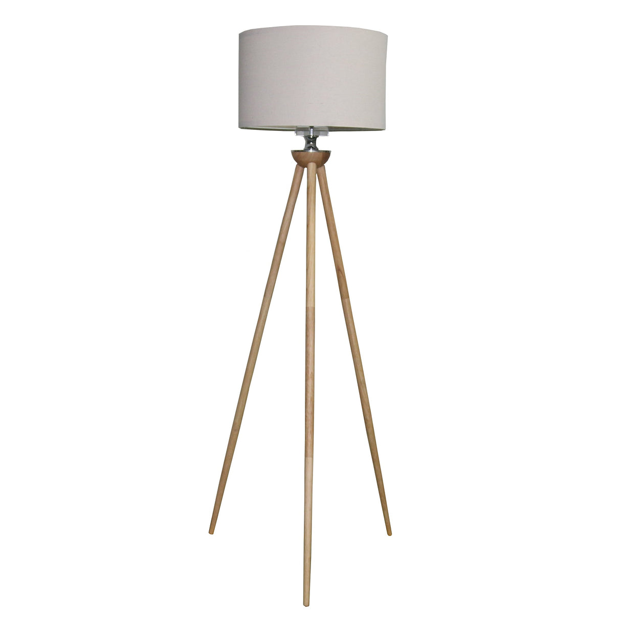 Lirios Three Legged Wooden Strip Floor Lamp - Natural by Ashcroft Imports at Eve Furniture
