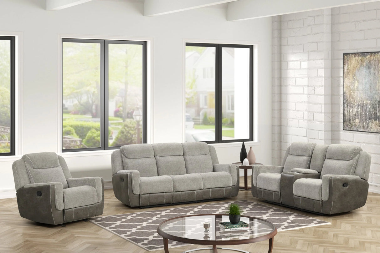 Lisa Gray 3-Piece Reclining Set by Happy Homes at Eve Furniture