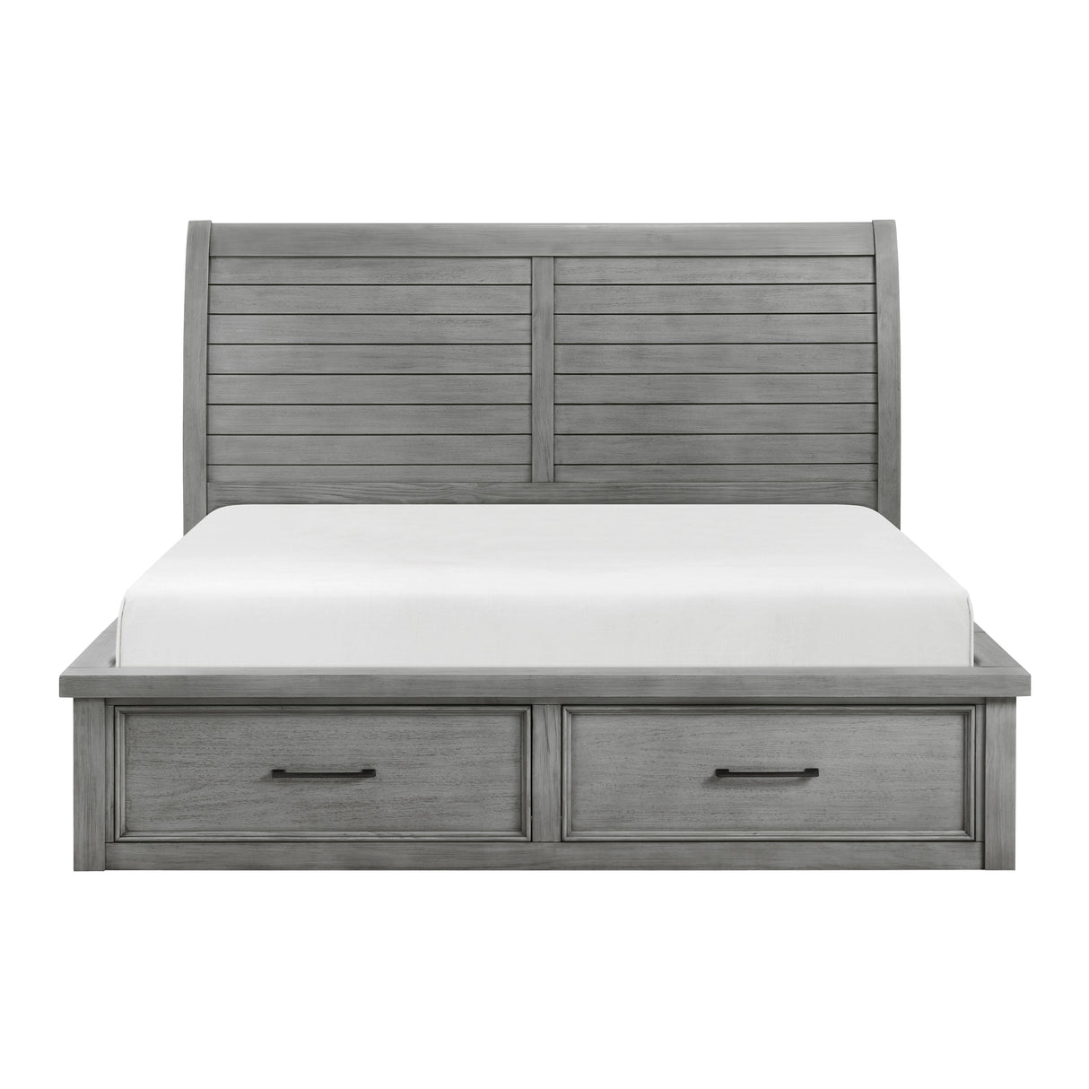 Logandale Antique Gray Sleigh Storage Platform Bedroom Set by Homelegance at Eve Furniture