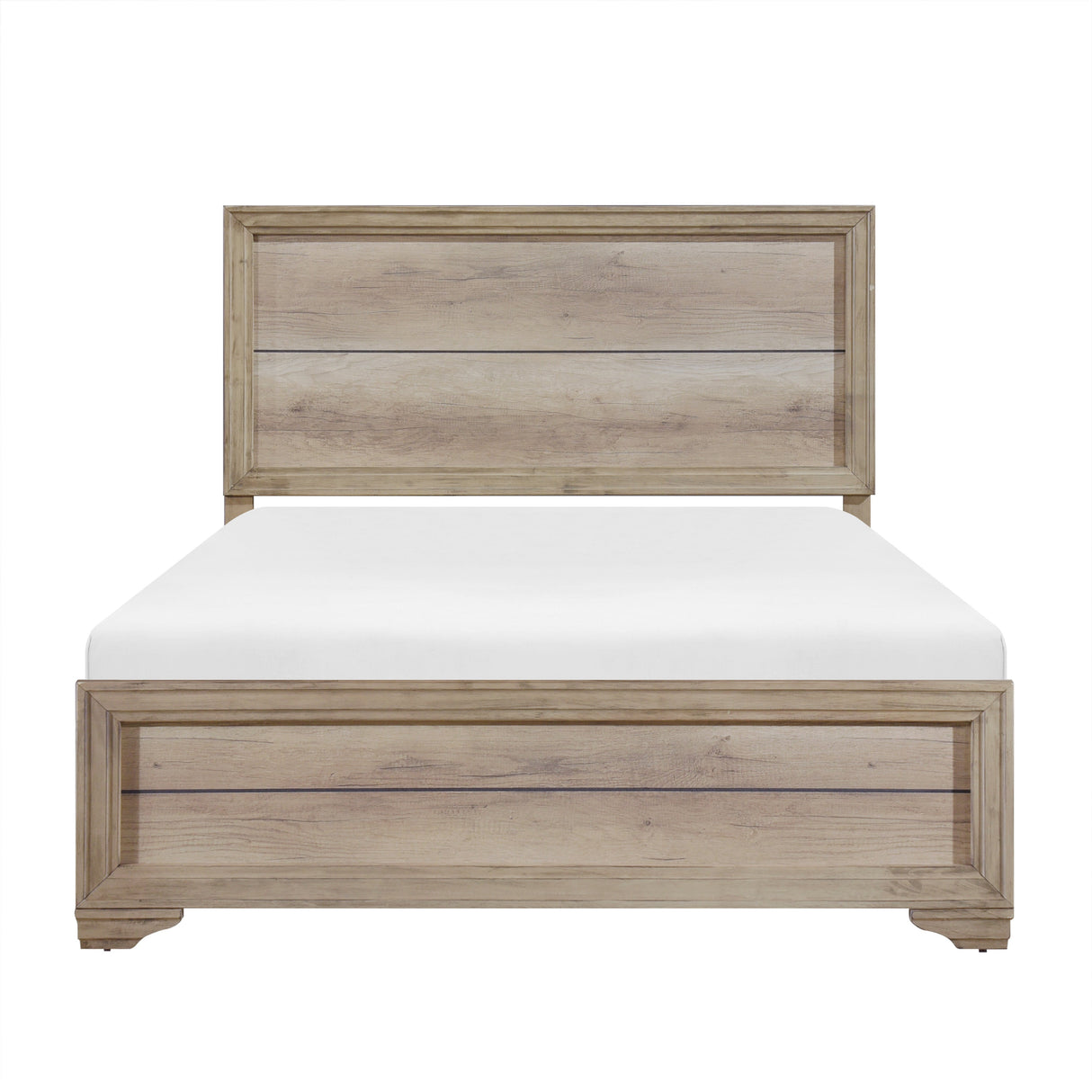 Lonan Natural King Panel Bed by Homelegance at Eve Furniture