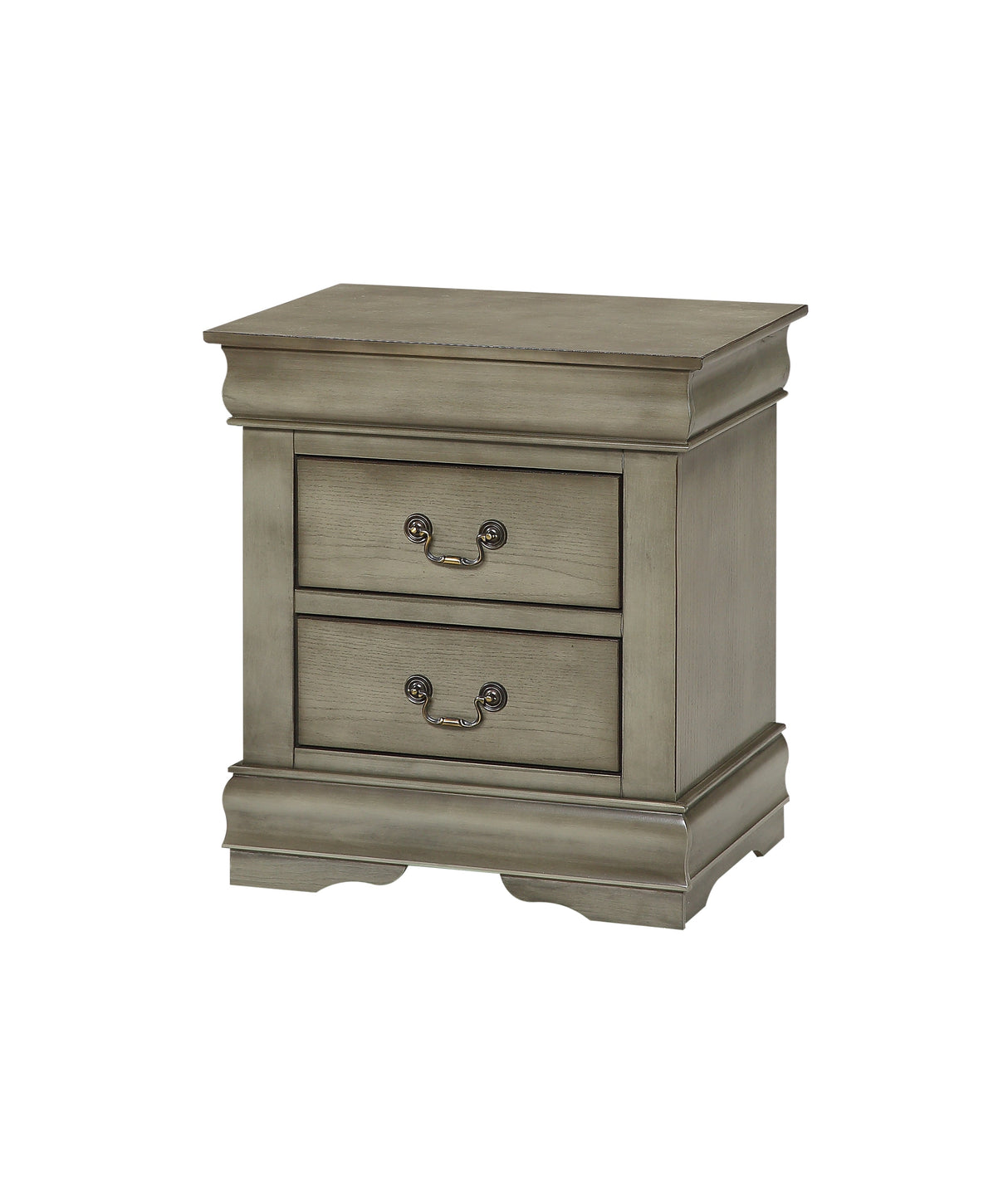 Louis Philip Gray Nightstand by Crown Mark at Eve Furniture