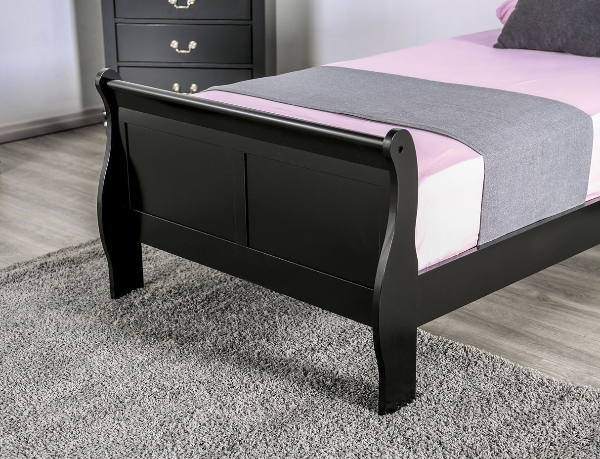Louis Philippe Black Twin Bed by Furniture of America at Eve Furniture