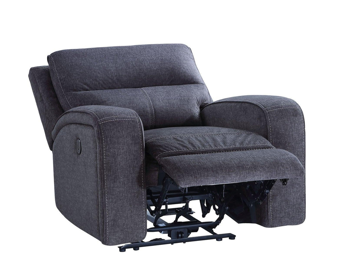 Lovell Charcoal Power Recliner by Steve Silver at Eve Furniture