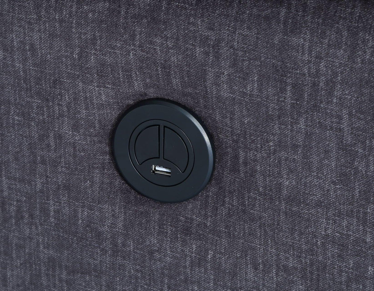 Lovell Charcoal Power Recliner by Steve Silver at Eve Furniture