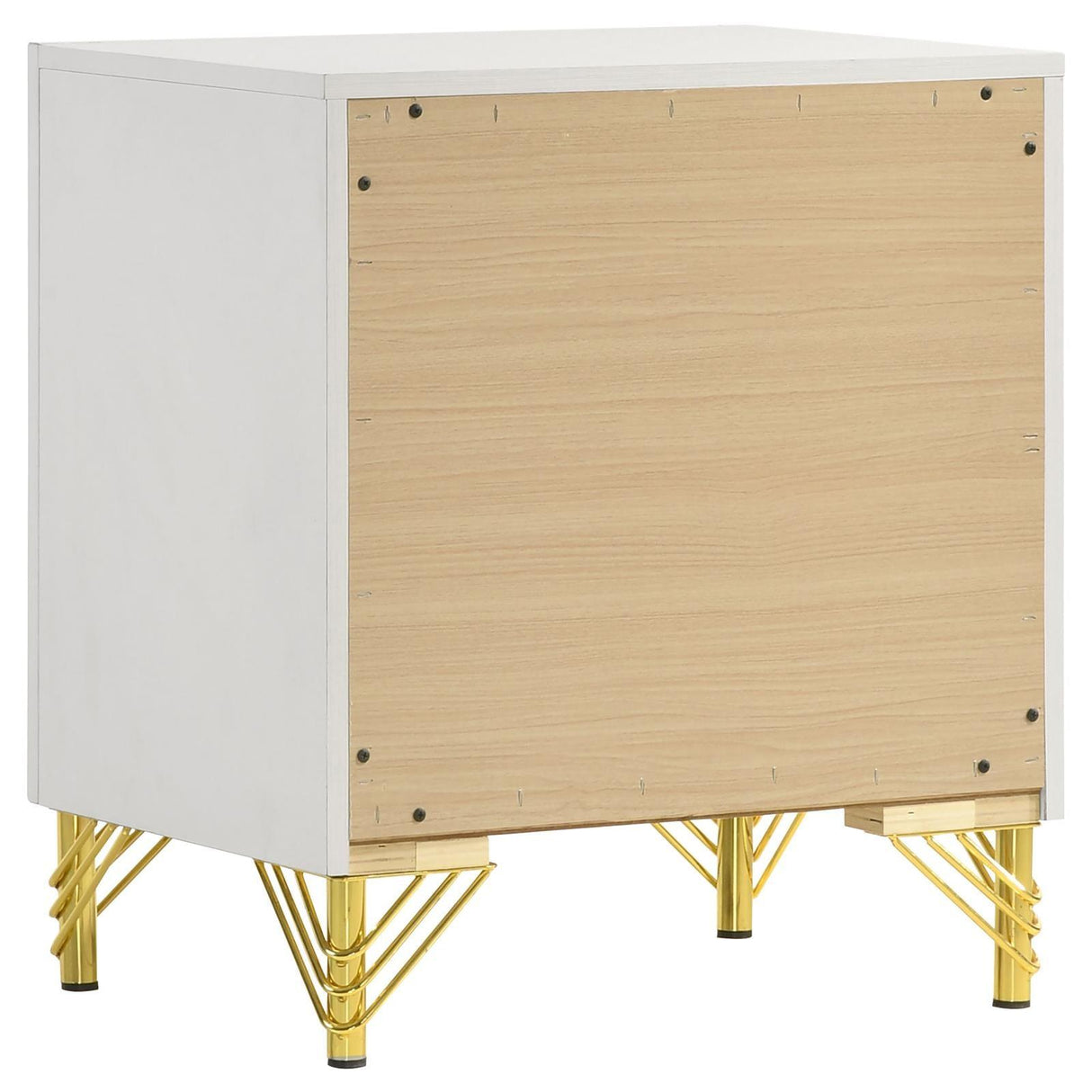 Lucia White 2-drawer Nightstand Bedside Table by Coaster at Eve Furniture