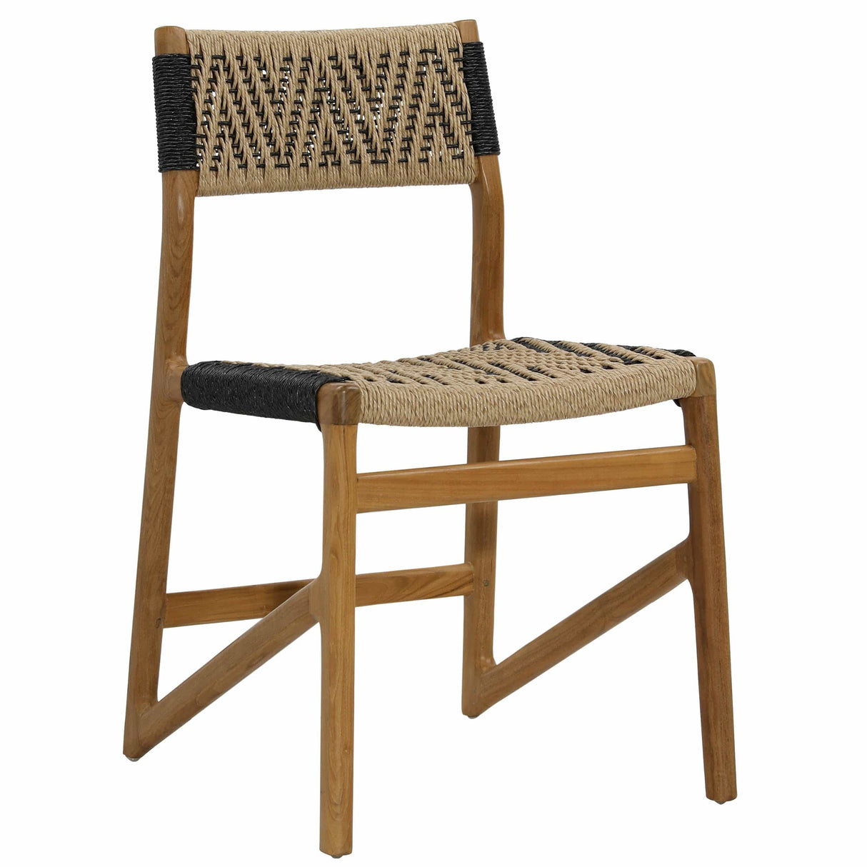 Lumen Outdoor Dining Chair, Natural/Black, Set of 2 by Dovetail at Eve Furniture