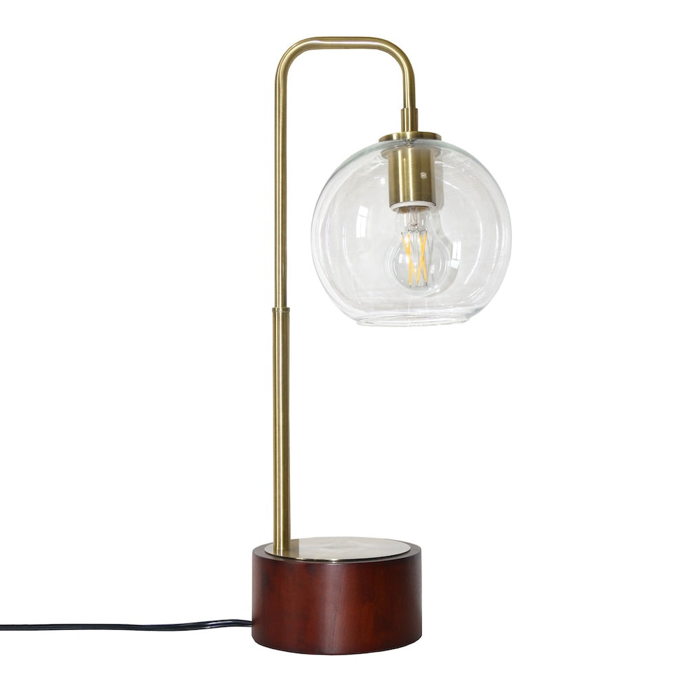 LuxeRay Simple Glass Globe Arched Table Lamp by Ashcroft Imports at Eve Furniture