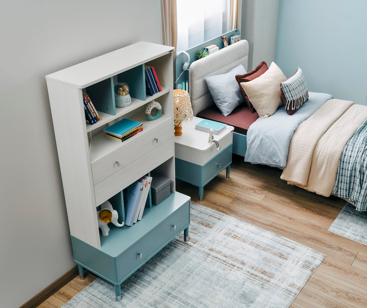 Marin Kids Room Set (Twin Bed & Study Desk & Nightstand) by Furnia at Eve Furniture