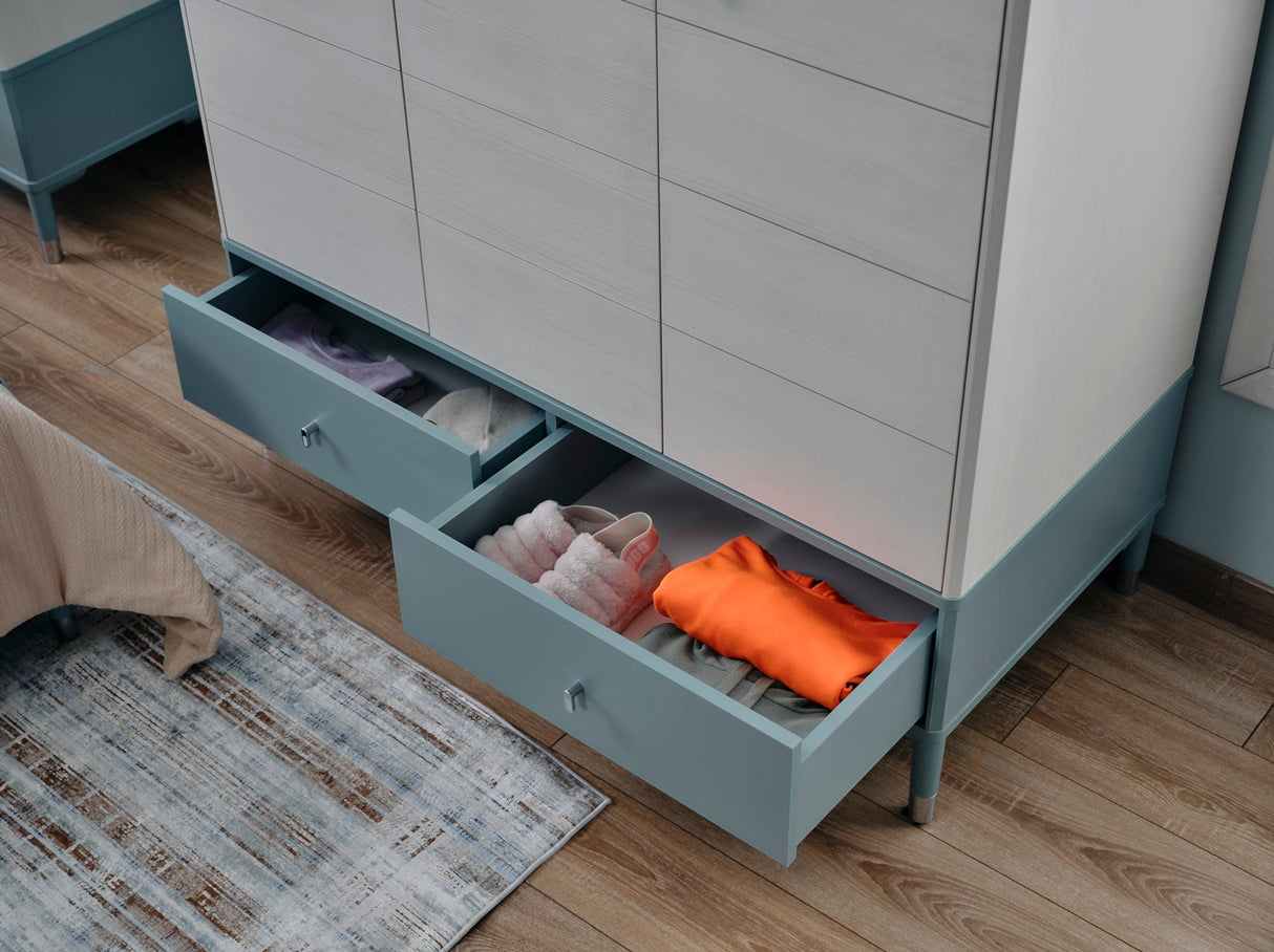 Marin 3 Door Wardrobe by Furnia at Eve Furniture