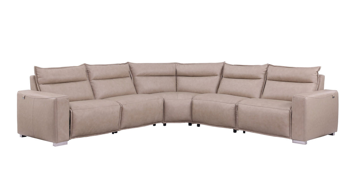 Sierra Beige 5-Piece Reclining Sectional by New Era Innovations at Eve Furniture