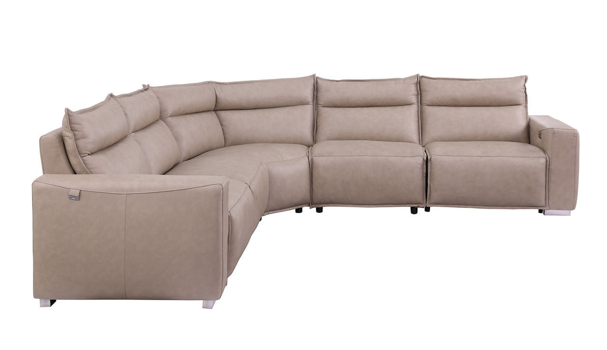 Sierra Beige 5-Piece Reclining Sectional by New Era Innovations at Eve Furniture