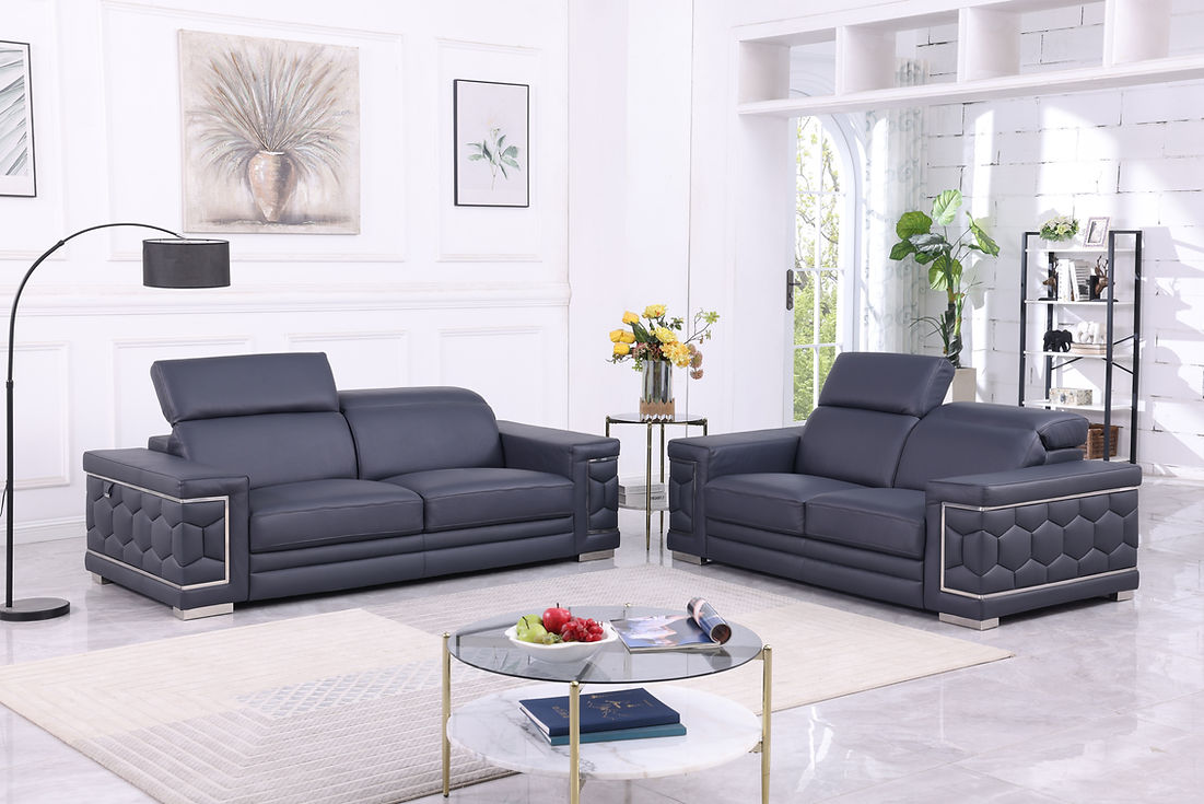 Favo Dark Navy Living Room Set by New Era Innovations at Eve Furniture