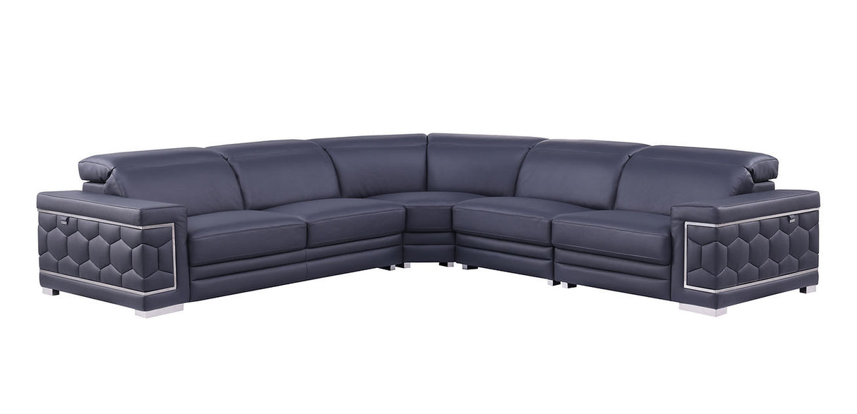 Favo Dark Navy 4-Piece Sectional by New Era Innovations at Eve Furniture