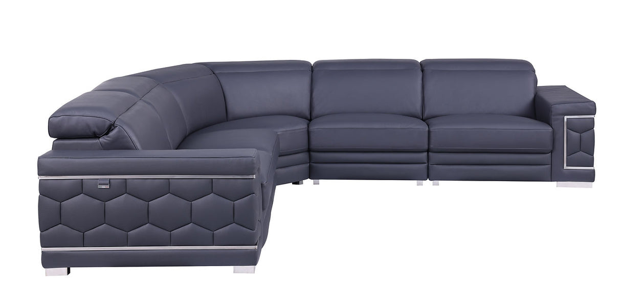 Favo Dark Navy 4-Piece Sectional by New Era Innovations at Eve Furniture