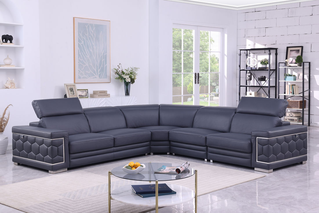 Favo Dark Navy 4-Piece Sectional by New Era Innovations at Eve Furniture