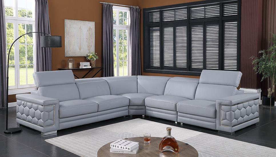 Favo Light Blue 4-Piece Sectional by New Era Innovations at Eve Furniture