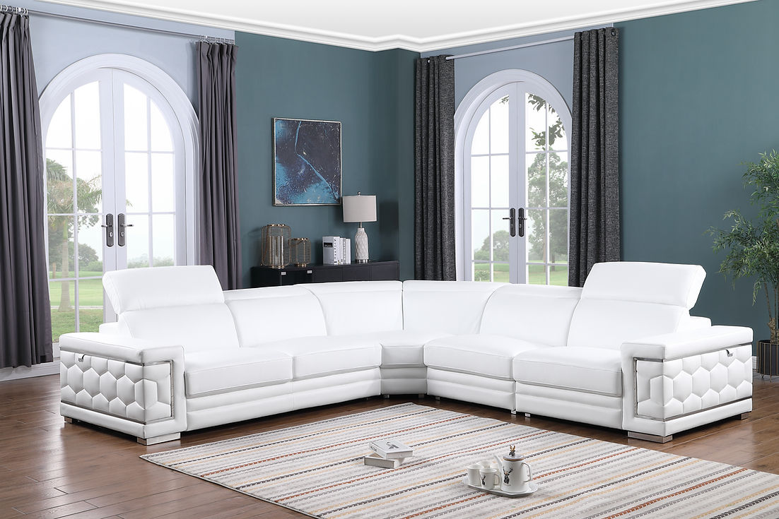 Favo White 4-Piece Sectional by New Era Innovations at Eve Furniture