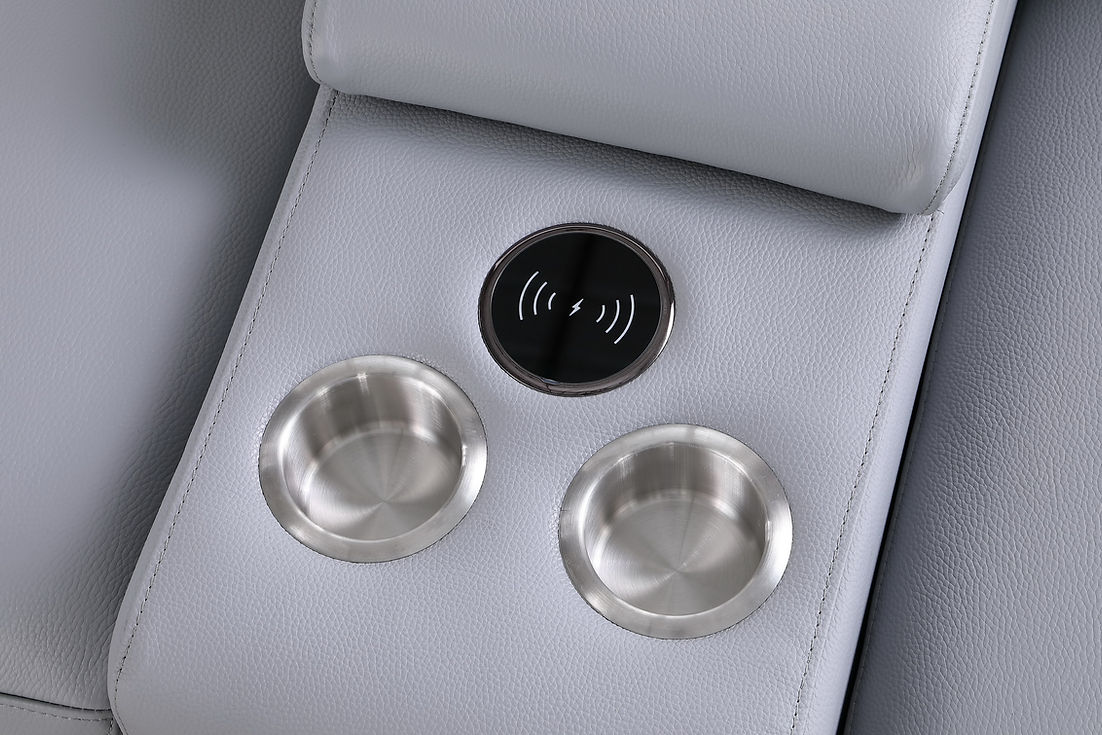 Nexus Light Blue 6-Piece Power Reclining Sectional by New Era Innovations at Eve Furniture