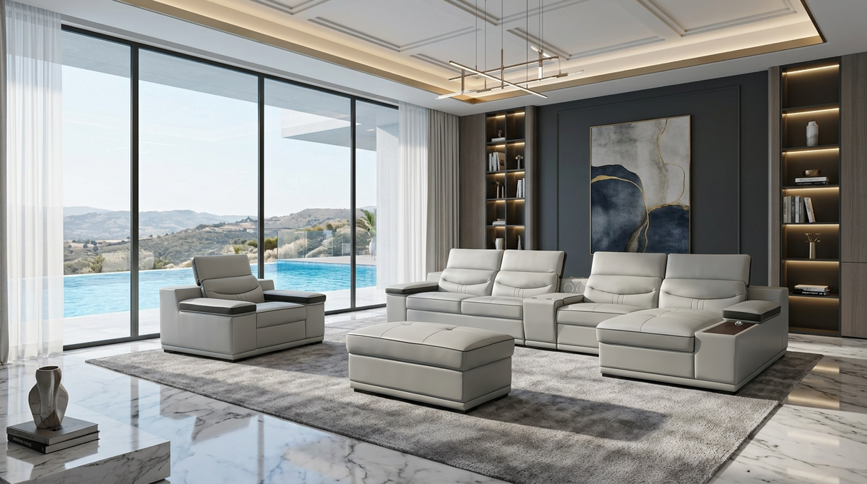 Arlet Grey RAF 4-Piece Sectional by New Era Innovations at Eve Furniture