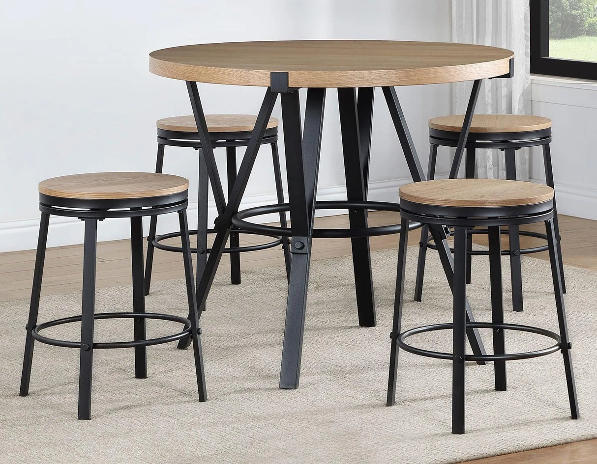 Magnolia 24″ Backless Counter Stool, Swivel, Set of 2 by Steve Silver at Eve Furniture