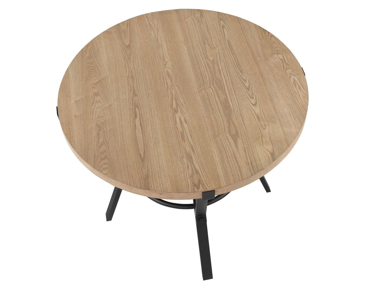 Magnolia 42-inch Round Counter Table, Black and Sand by Steve Silver at Eve Furniture