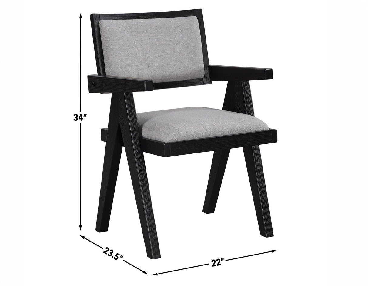 Magnolia Arm Chair, Black by Steve Silver at Eve Furniture