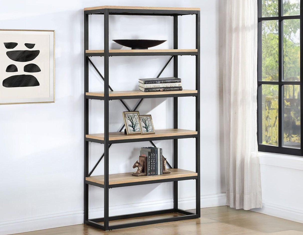 Magnolia Black Bookcase by Steve Silver at Eve Furniture