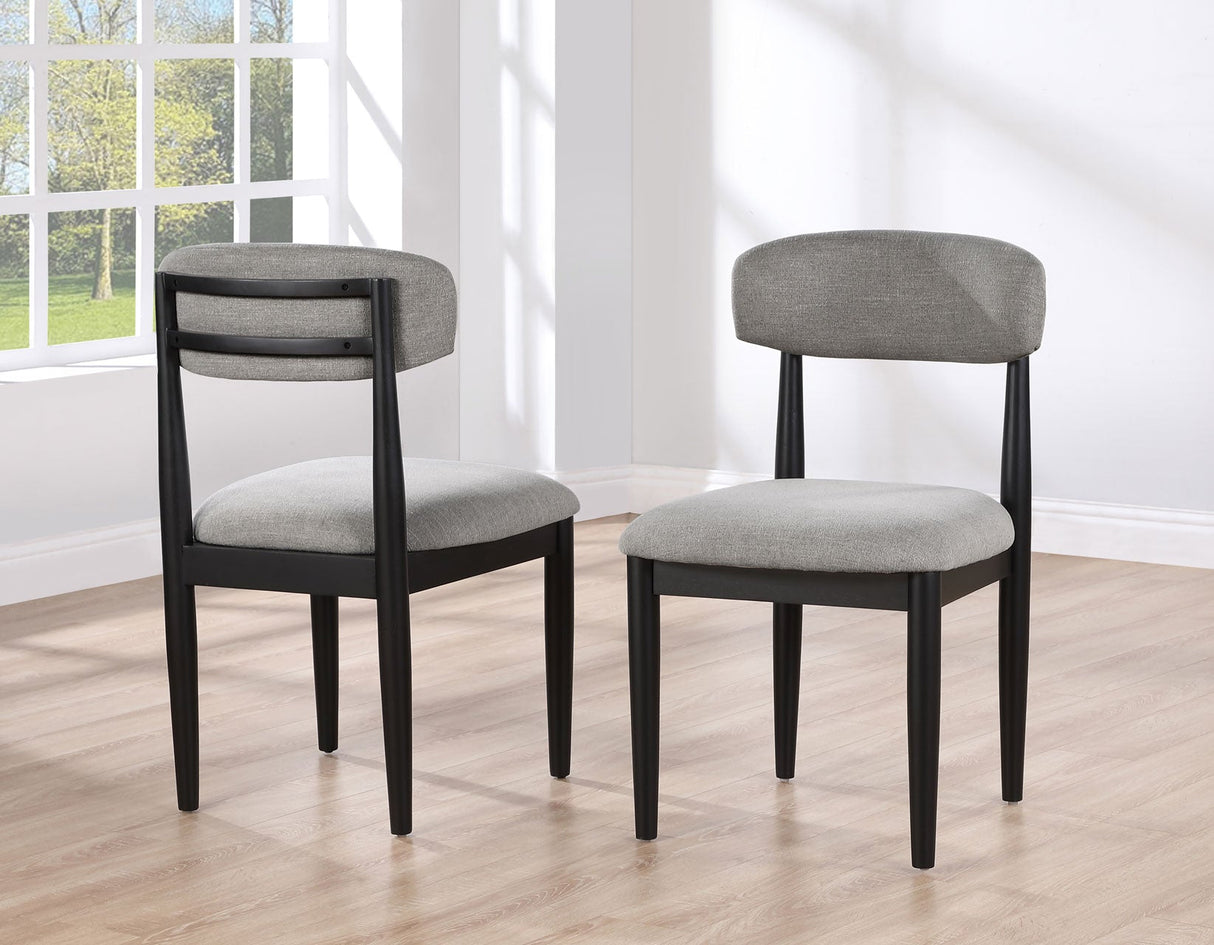 Magnolia Upholstered Side Chair, Black by Steve Silver at Eve Furniture