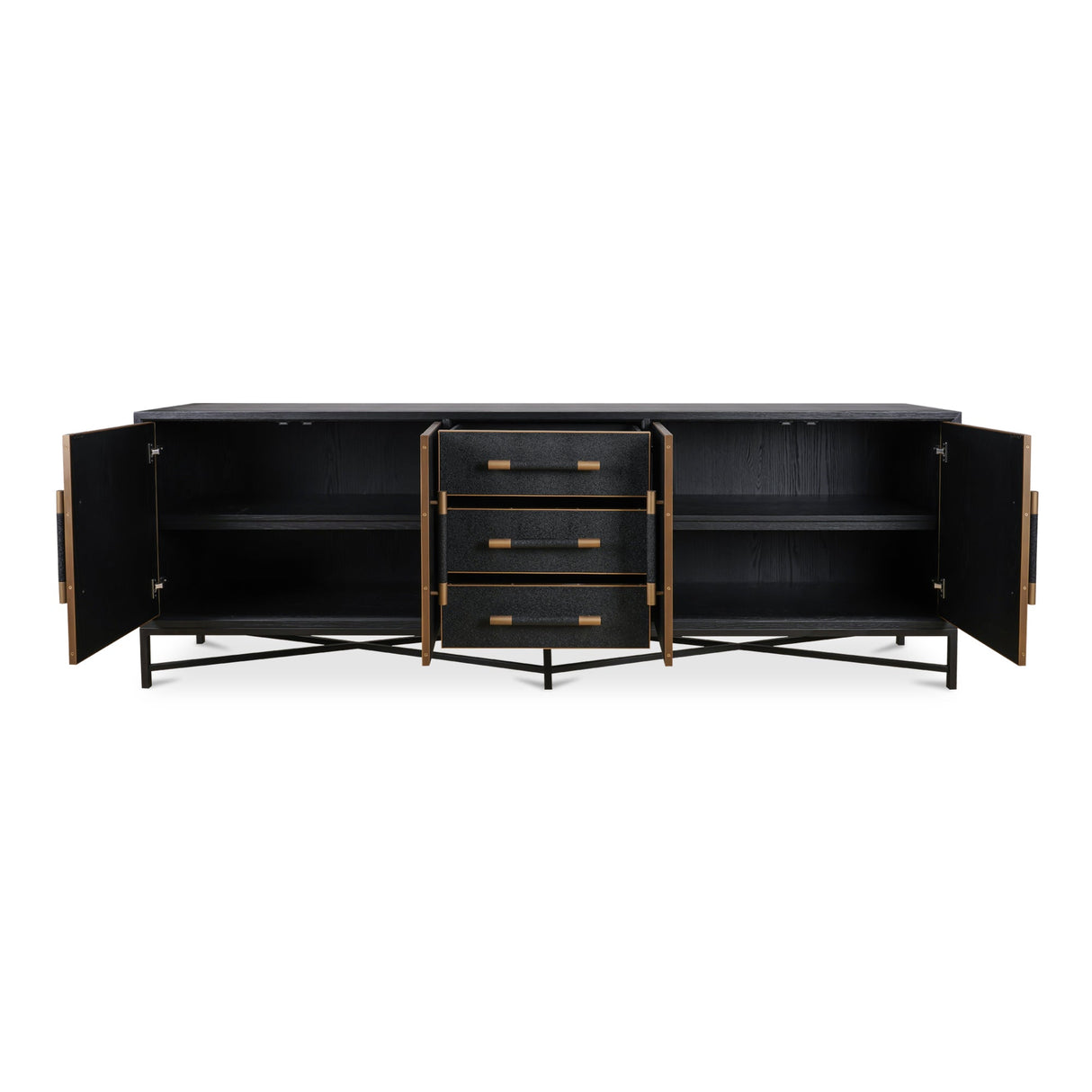 Mako Black Large Sideboard by Moe's Home at Eve Furniture