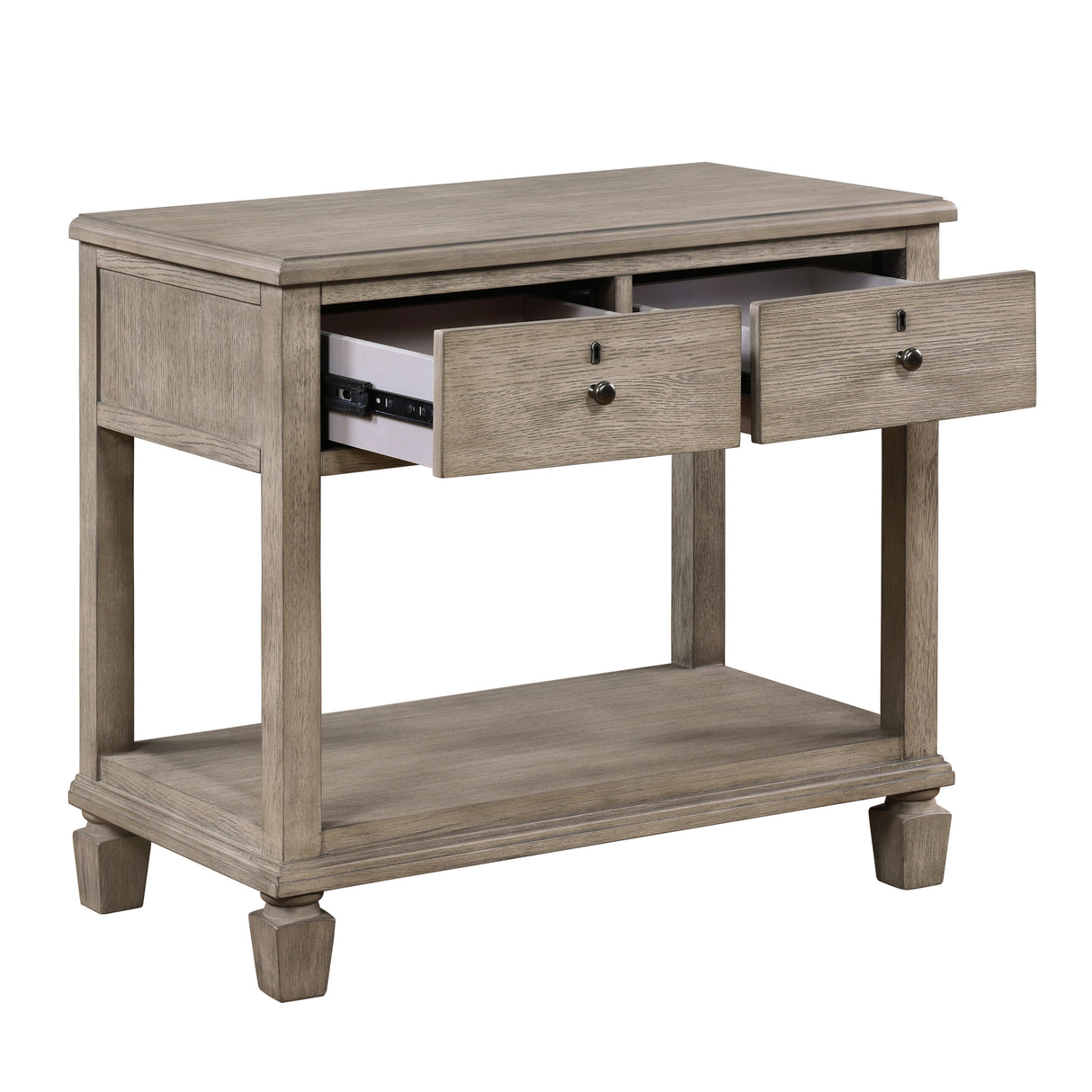 Marceline Gray Oak Canopy Platform Bedroom Set by Homelegance at Eve Furniture