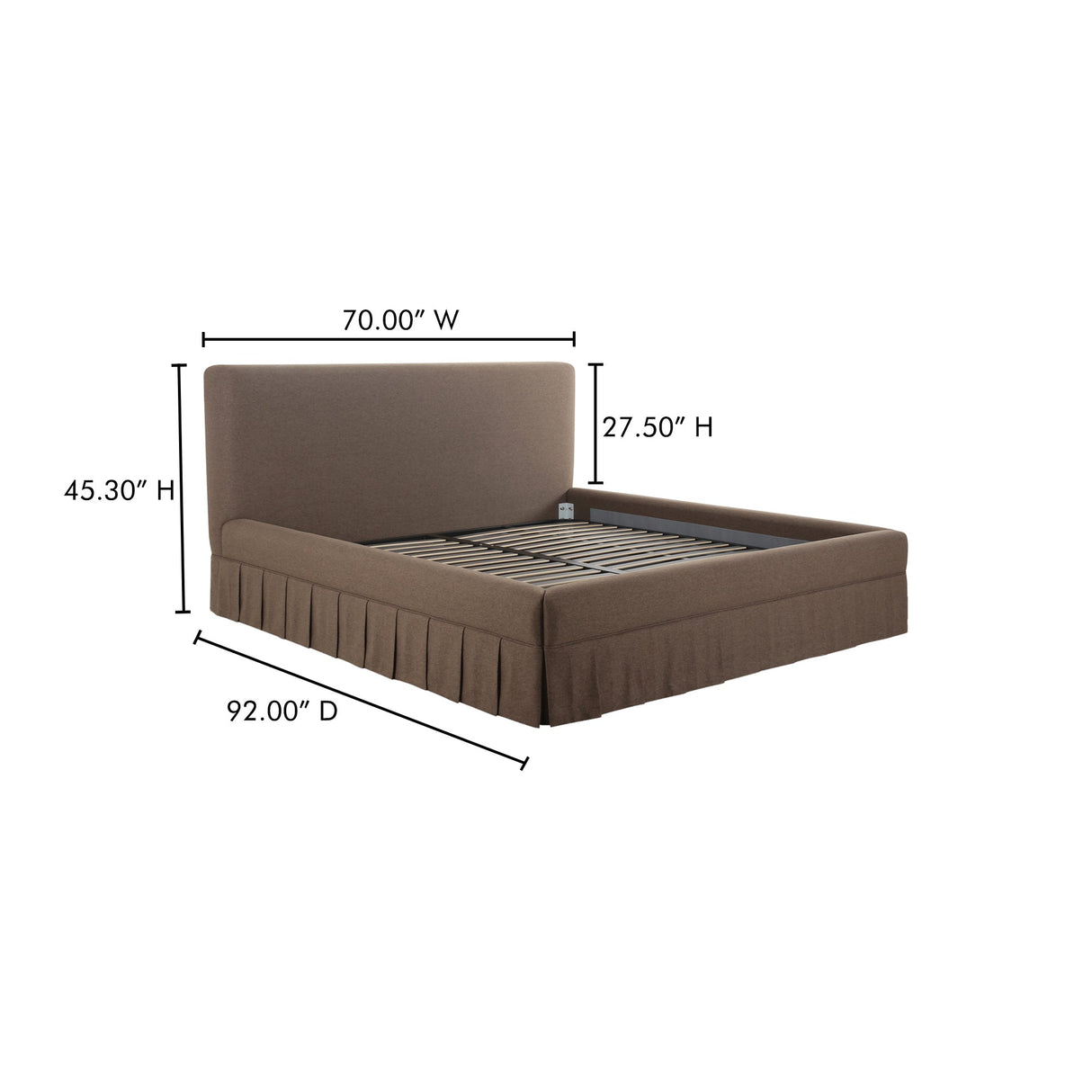 Maren Brown Queen Bed by Moe's Home at Eve Furniture