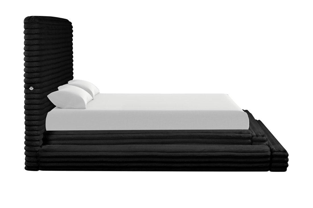 Mariah Black King Platform Bed by Happy Homes at Eve Furniture