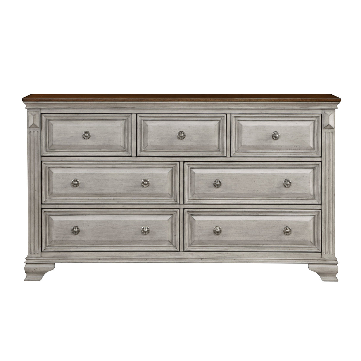 Marquette Gray/Brown Panel Bedroom Set by Homelegance at Eve Furniture