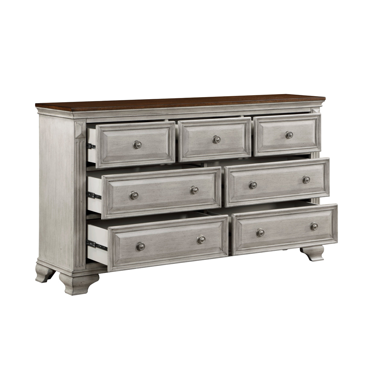 Marquette Gray/Brown Panel Bedroom Set by Homelegance at Eve Furniture