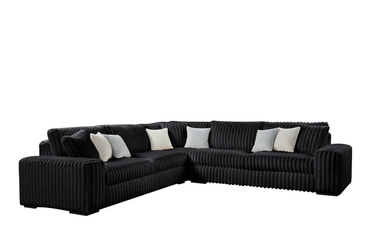 Marshmallow Black Oversized Sectional by Happy Homes at Eve Furniture