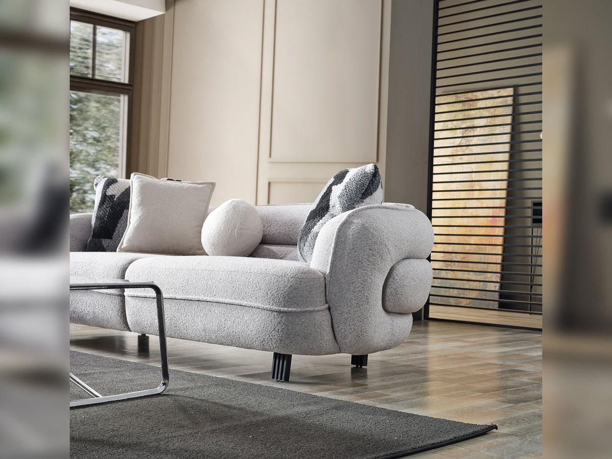 Marsilya Grey 4-pieces Livingroom Set