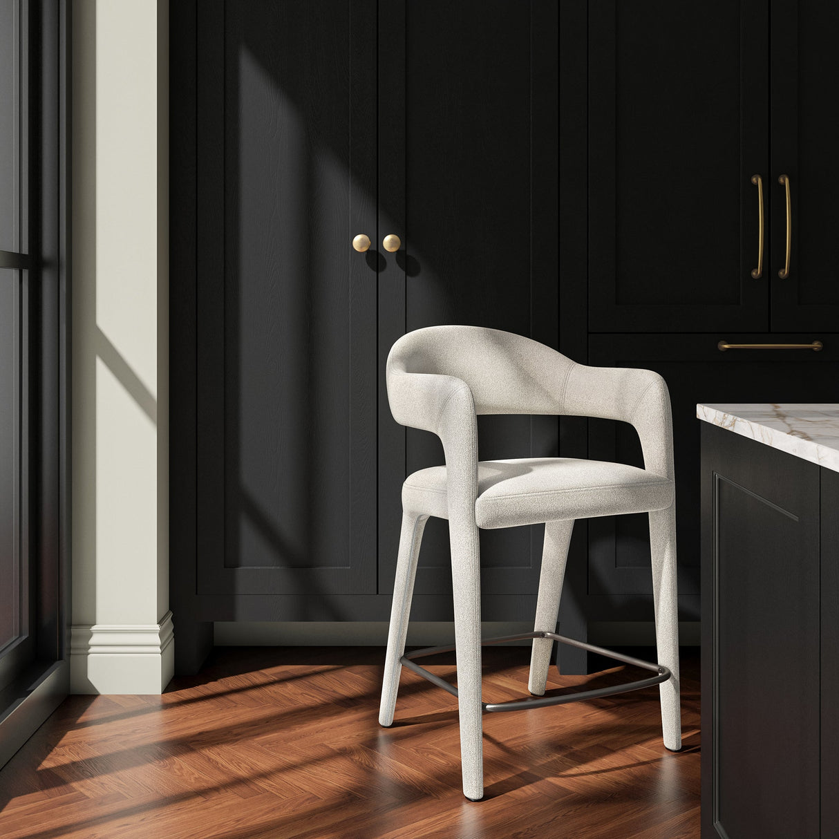 Martens Beige Counter Stool by Moe's Home at Eve Furniture