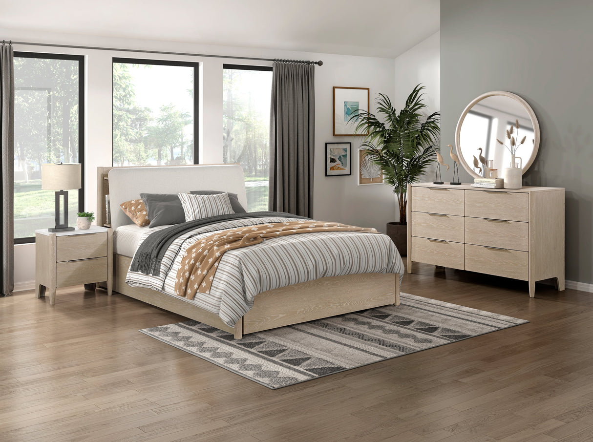 Matteo Light Oak Storage Platform Bedroom Set by Homelegance at Eve Furniture